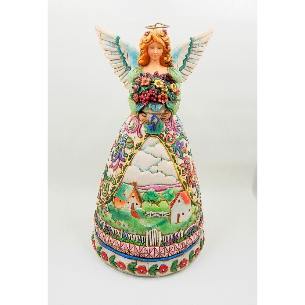 Jim Shore Angel New Beginnings 2004 Heartwood Creek Floral Bouquet 117674